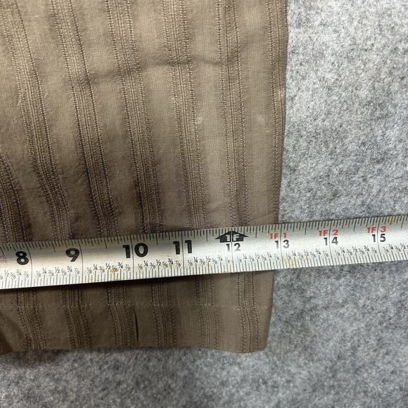 American Eagle Bella Jumpsuit Small Wide Leg Brown Striped Cotton Tie Straps - Picture 7 of 11